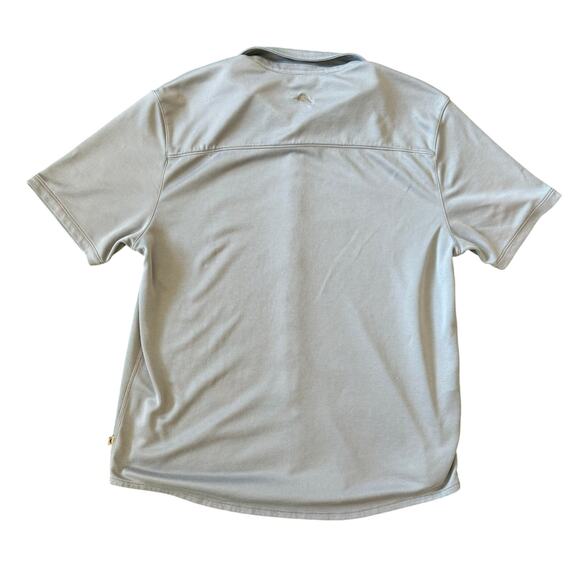Tommy Bahama Tencel Modal Polo Short Sleeve Shirt Gray Mens size Large - Picture 3 of 5